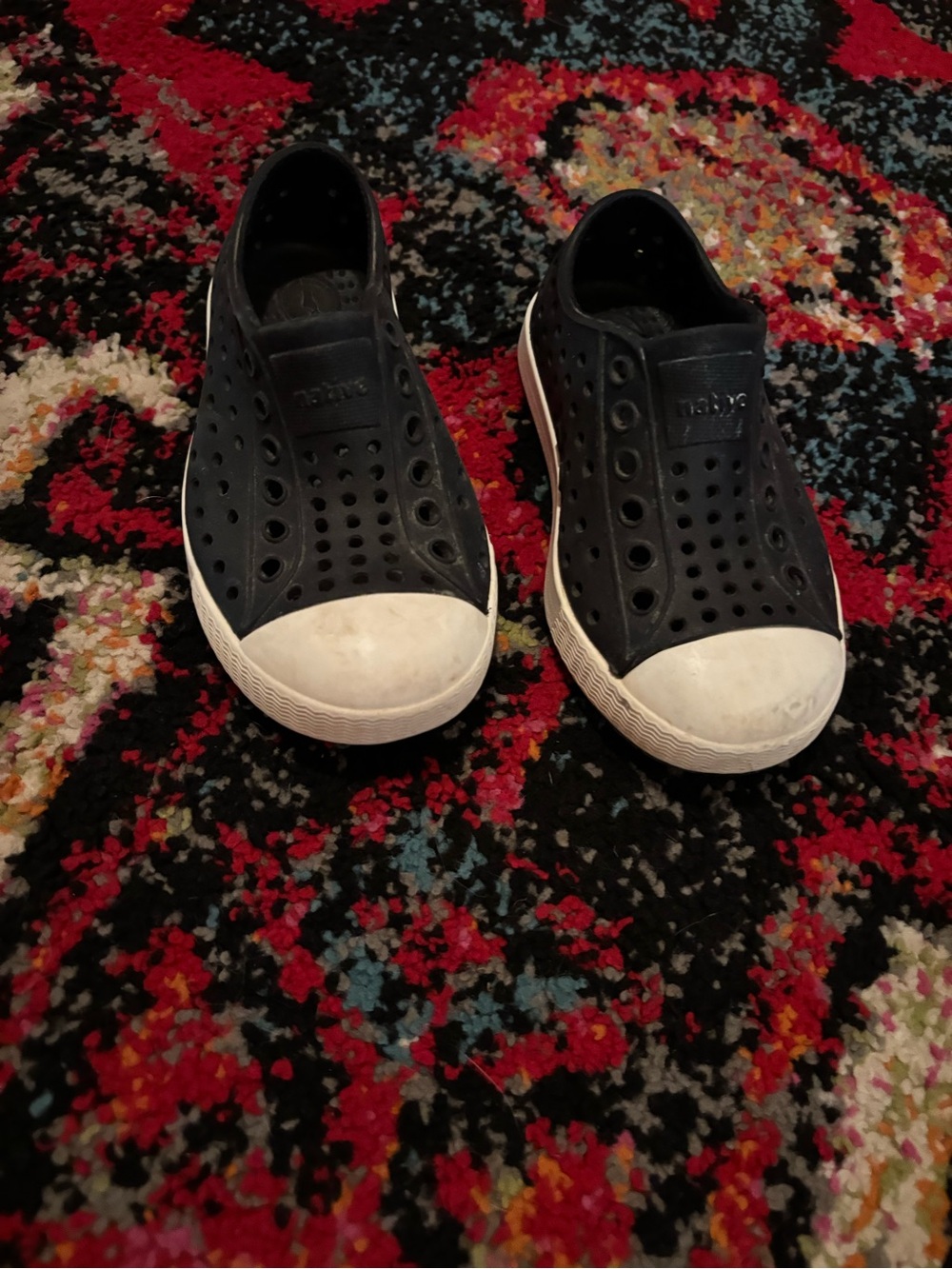 Native Kids Slip-On Water Shoes in Black and White